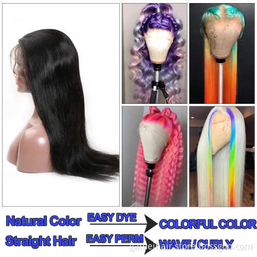 12a Grade 100% Virgin Human Hair for Black Women 360 Transparent Lace Frontal Wigs